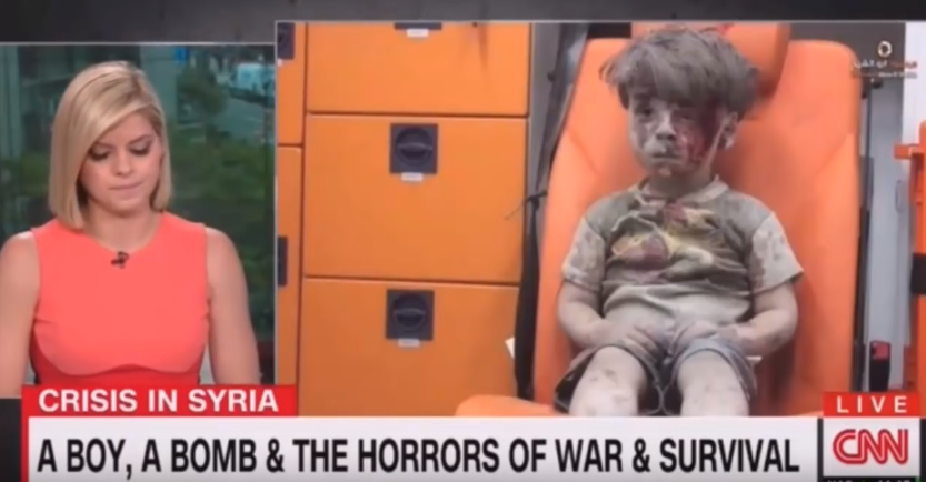 الطفل السوري  الذي أبكى المذيعة CNN والملايين من المشاهدين