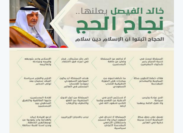 أمير مكة يقدم أرقاما عن نجاح موسم الحج لهذا العام