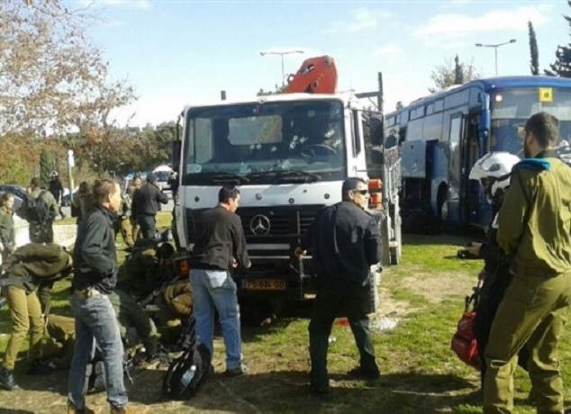 4 قتلى إسرائيليين في حادث دهس بشاحنة في القدس المحتلة