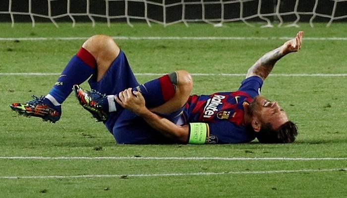 تفاصيل إصابة ميسي في مباراة برشلونة ضد نابولي