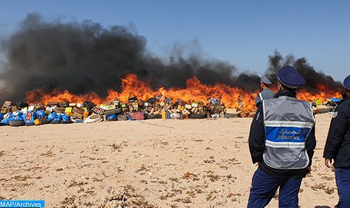 طانطان: إتلاف كميات مهمة من المخدرات والمواد المحظورة