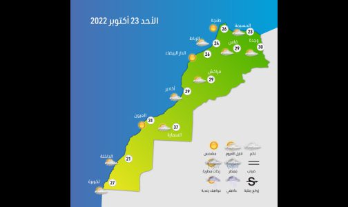 المغرب: توقعات أحوال الطقس لليوم الأحد