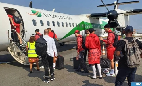 المنتخب الوطني المغربي لكرة القدم يصل الى سان بيدرو بكوت ديفوار