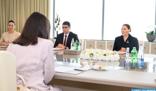 الأميرة للا حسناء تلتقي بباكو السيدة الأولى لجمهورية أذربيجان ورئيسة مؤسسة حيدر علييف