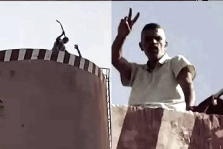 إقليم بني ملال: إنهاء الشكل الاحتجاجي  لشخص اعتصم فوق خزان مياه بجماعة أولاد يوسف