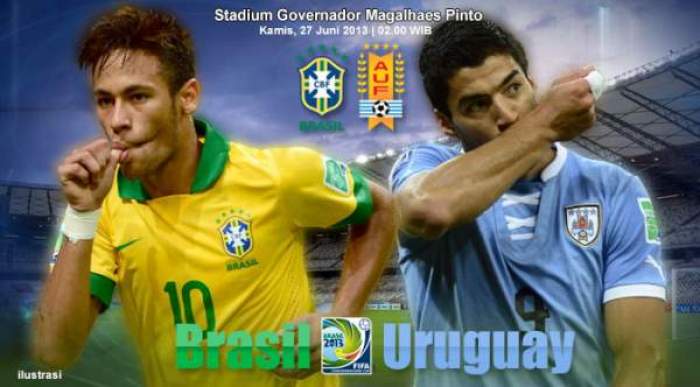 كيف تشاهد نصف نهائى كأس القارات بين البرازيل و اوروجواى اليوم مجانا ؟