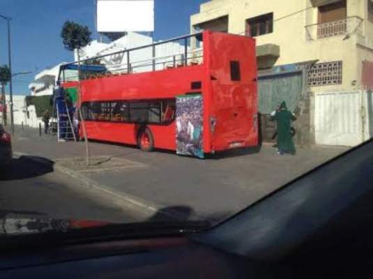 صورة للحافلة التي ستجوب البيضاء وعلى متنها لاعبو الرجاء‎
