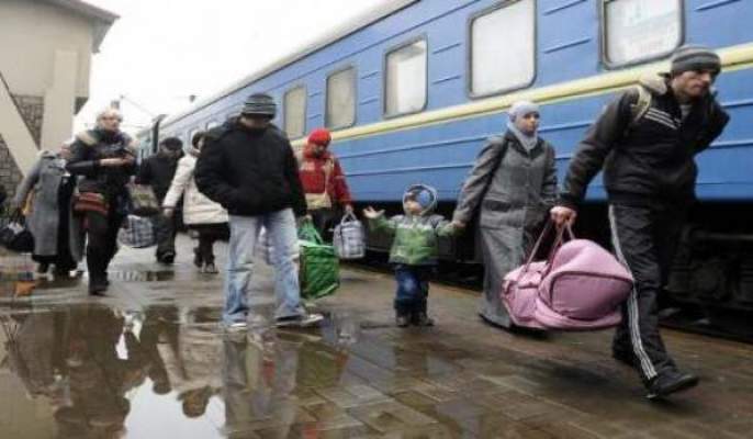 عشرة الاف نازح في اوكرانيا منذ بدء الازمة