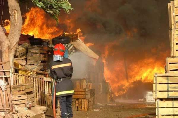 حريق مهول يشب بواحة تيغمرت نواحي كلميم‎